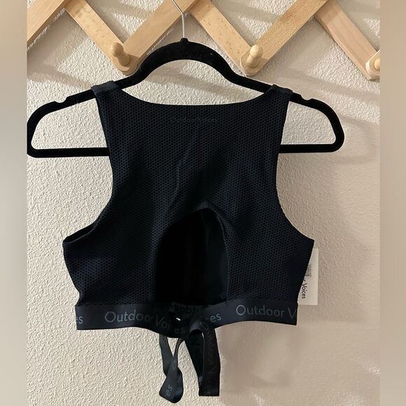 Outdoor Voices NWT Move Free Criss Cross TechSweat Night Crop Top Sports Bra M - Picture 7 of 7